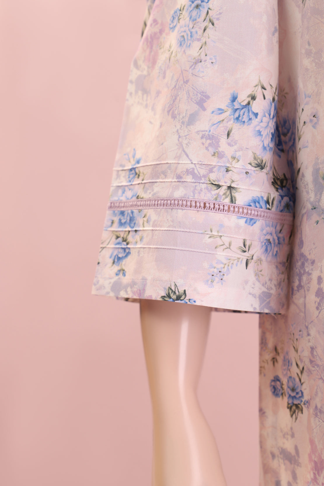 Unstitched Printed Emb Lawn Shirt