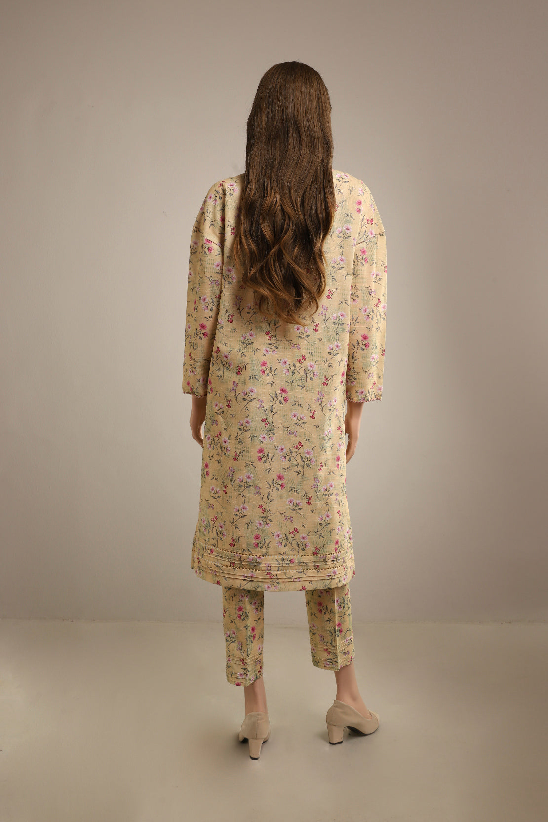 Unstitched Printed Khaddar 2 Piece (Shirt/Trouser)