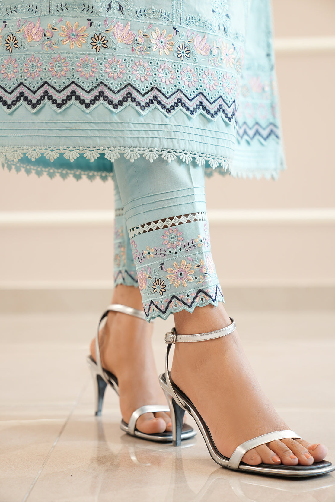 Unstitched Embroidered Cambric 3 Piece