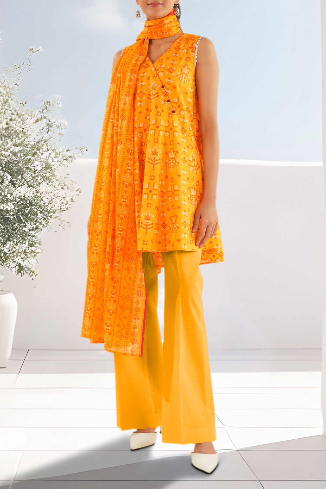 Unstitched Printed Lawn 3 Piece