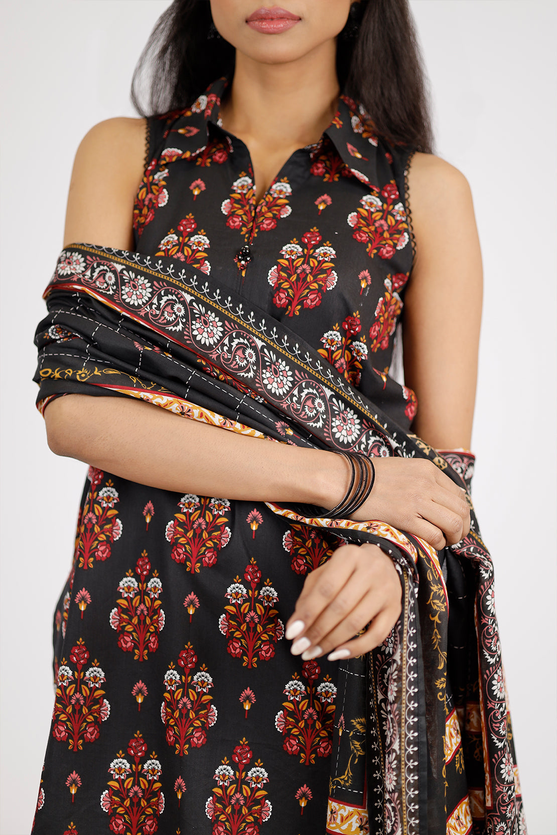 Unstitched Printed Lawn 3 Piece