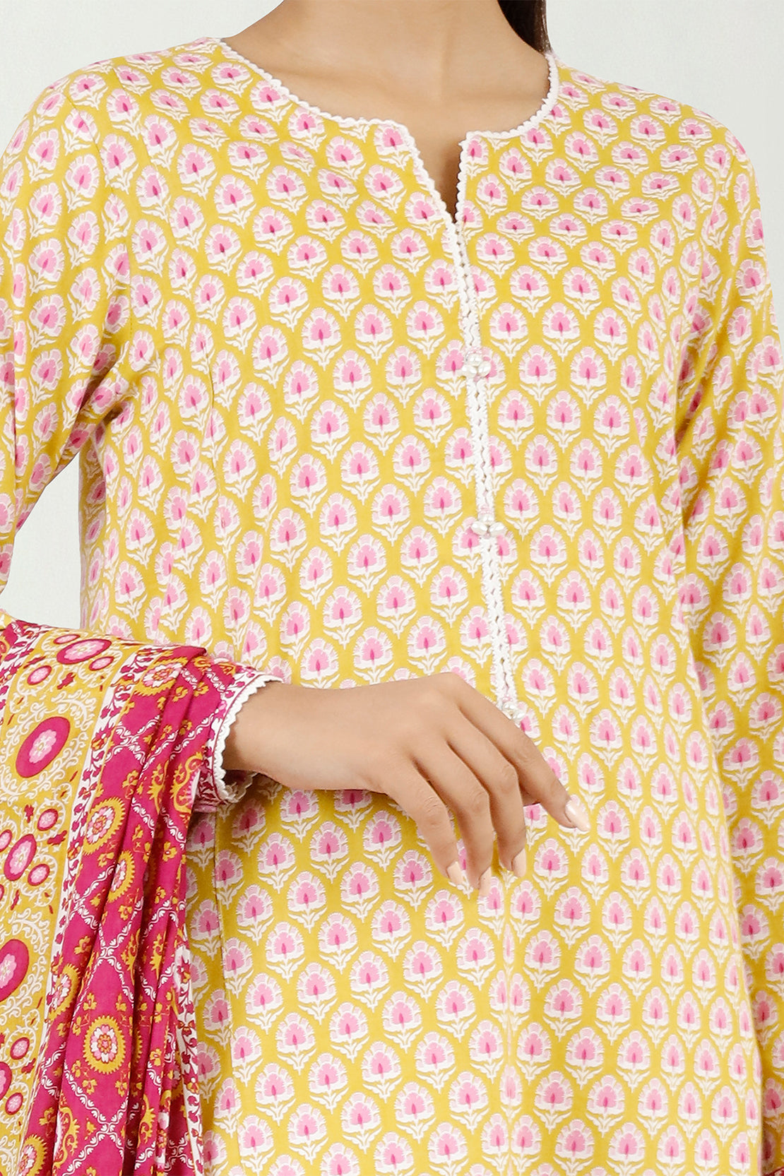 Unstitched Printed Lawn 3 Piece