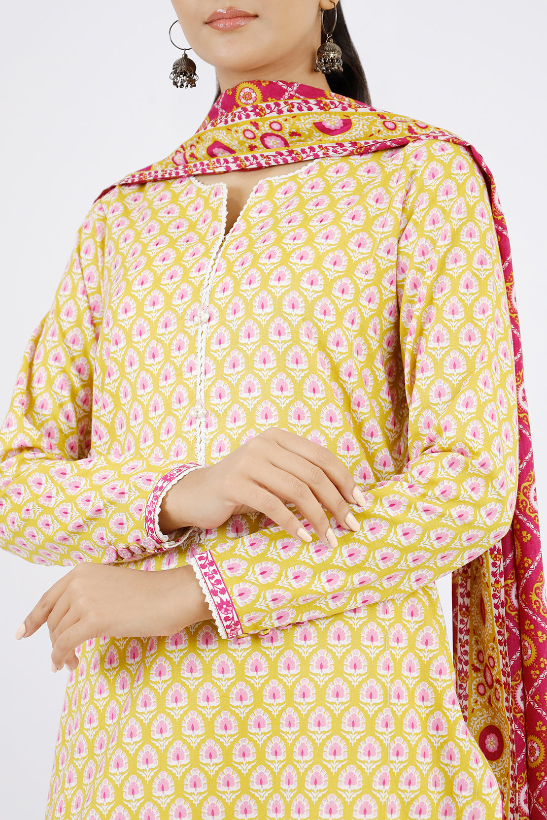 Unstitched Printed Lawn 3 Piece