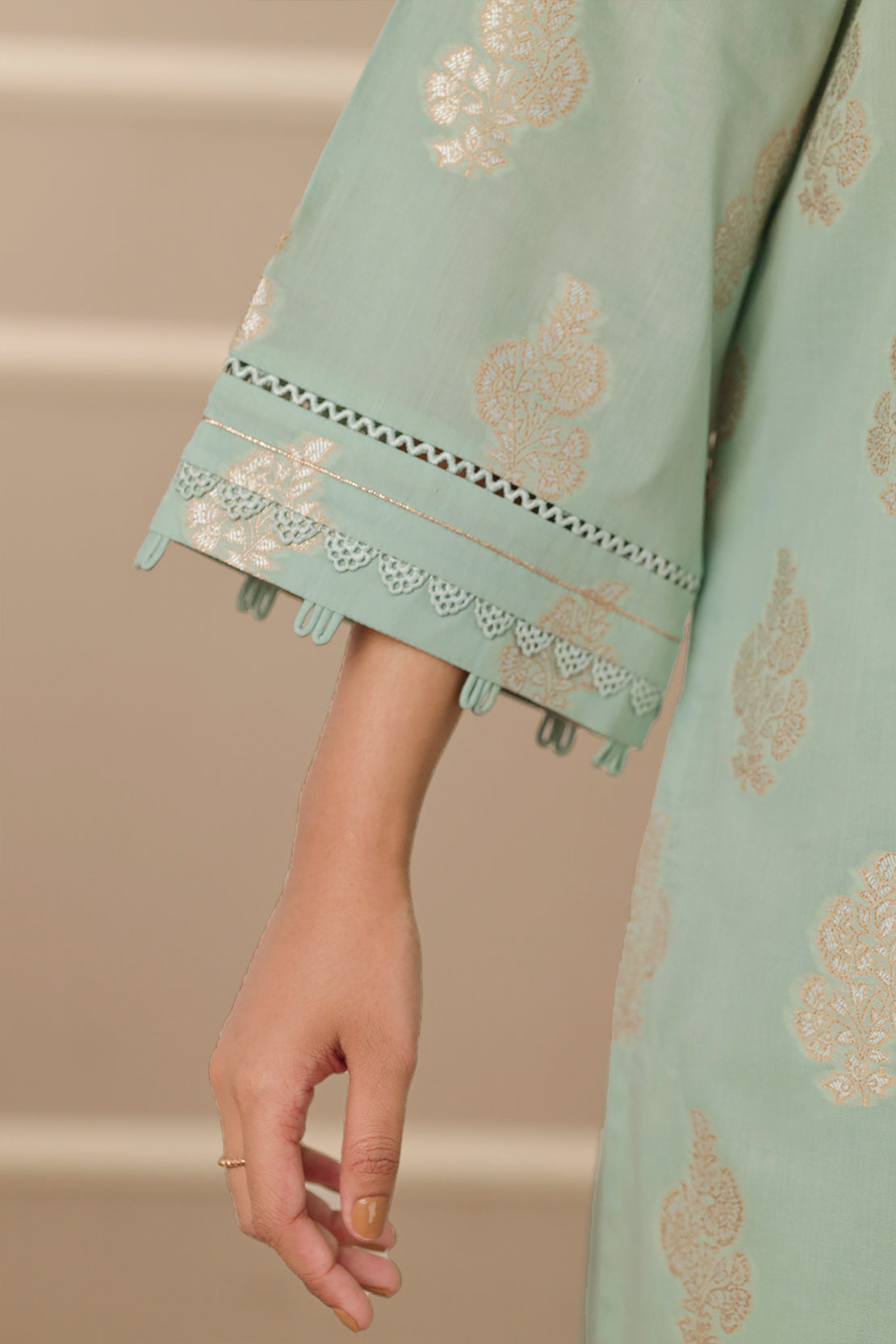 Unstitched Jacquard Cotton 2 Piece (Shirt/Trouser)