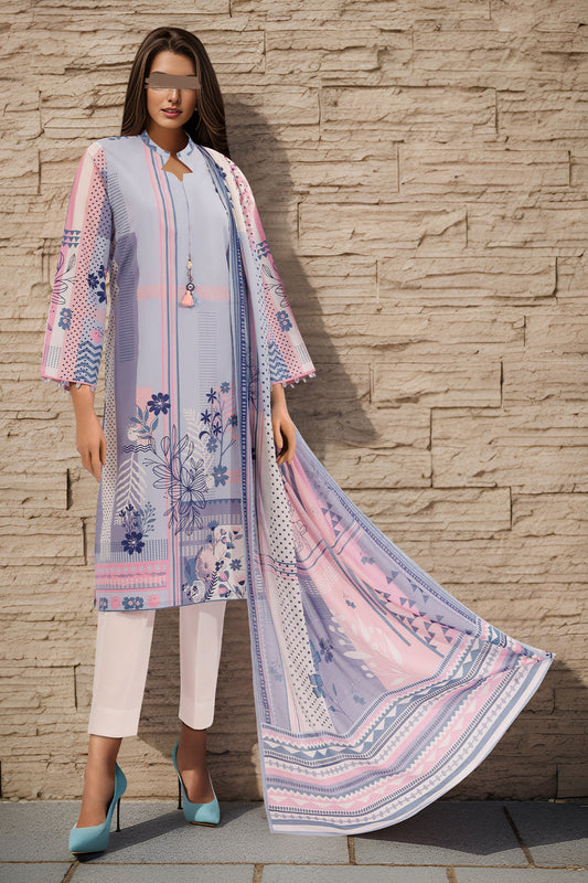 Unstitched Printed Lawn Shirt