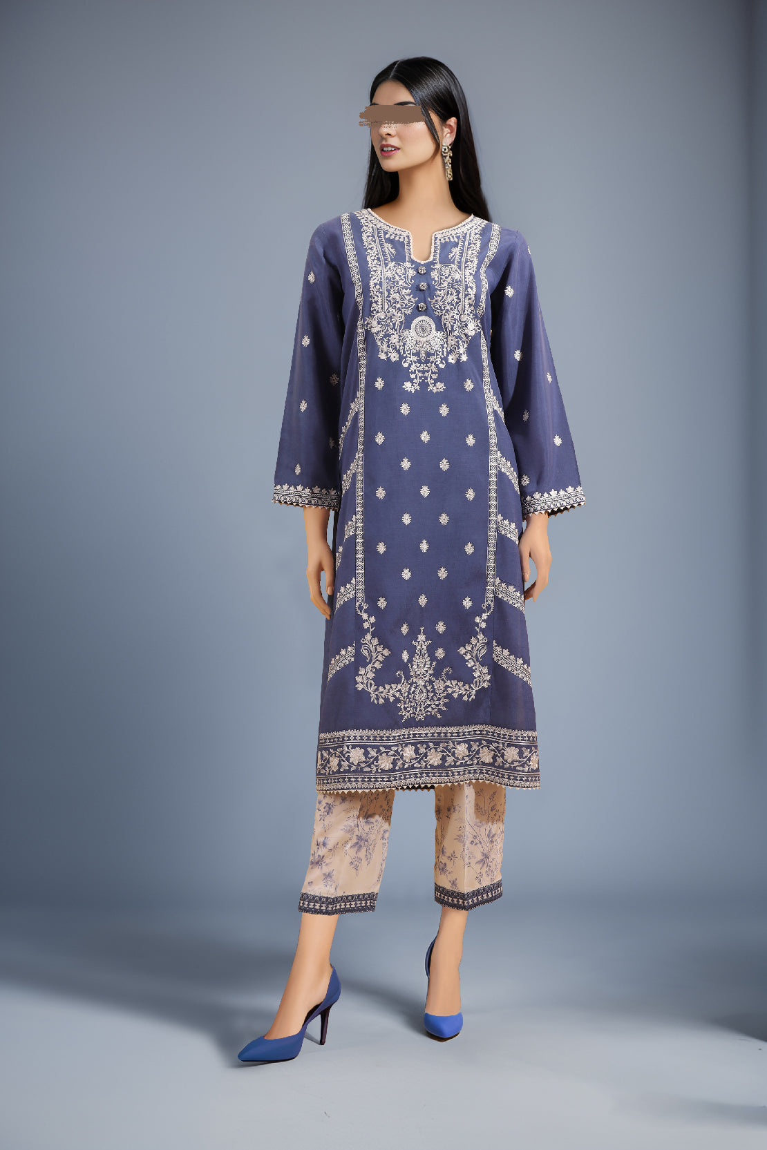 Unstitched Embroidered Cotton Filament Shirt