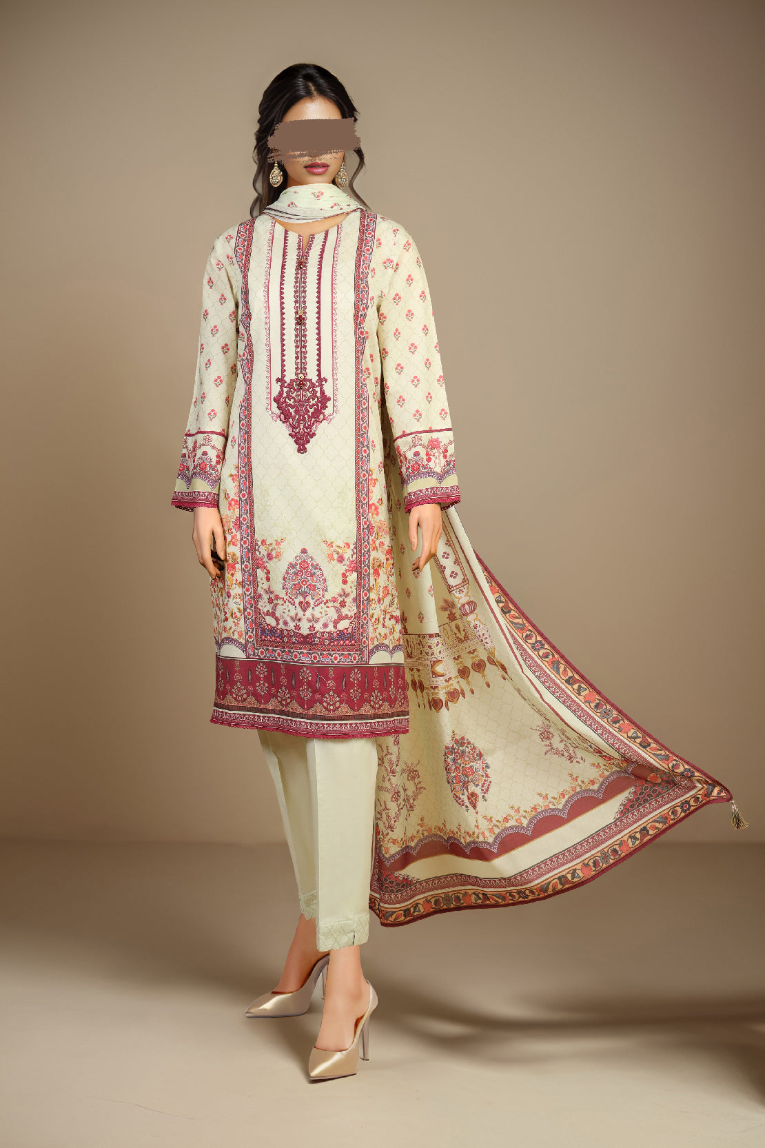 Unstitched Printed Lawn Shirt