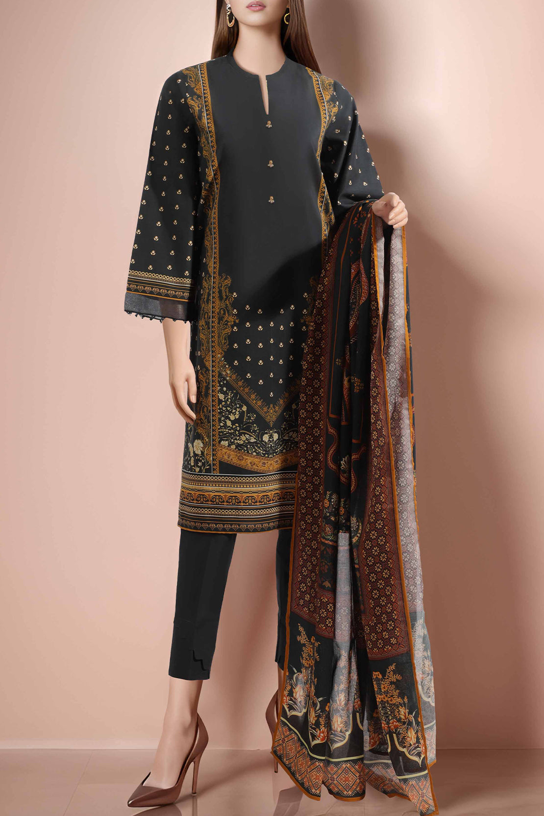 Unstitched Cotton Filament 3 Piece