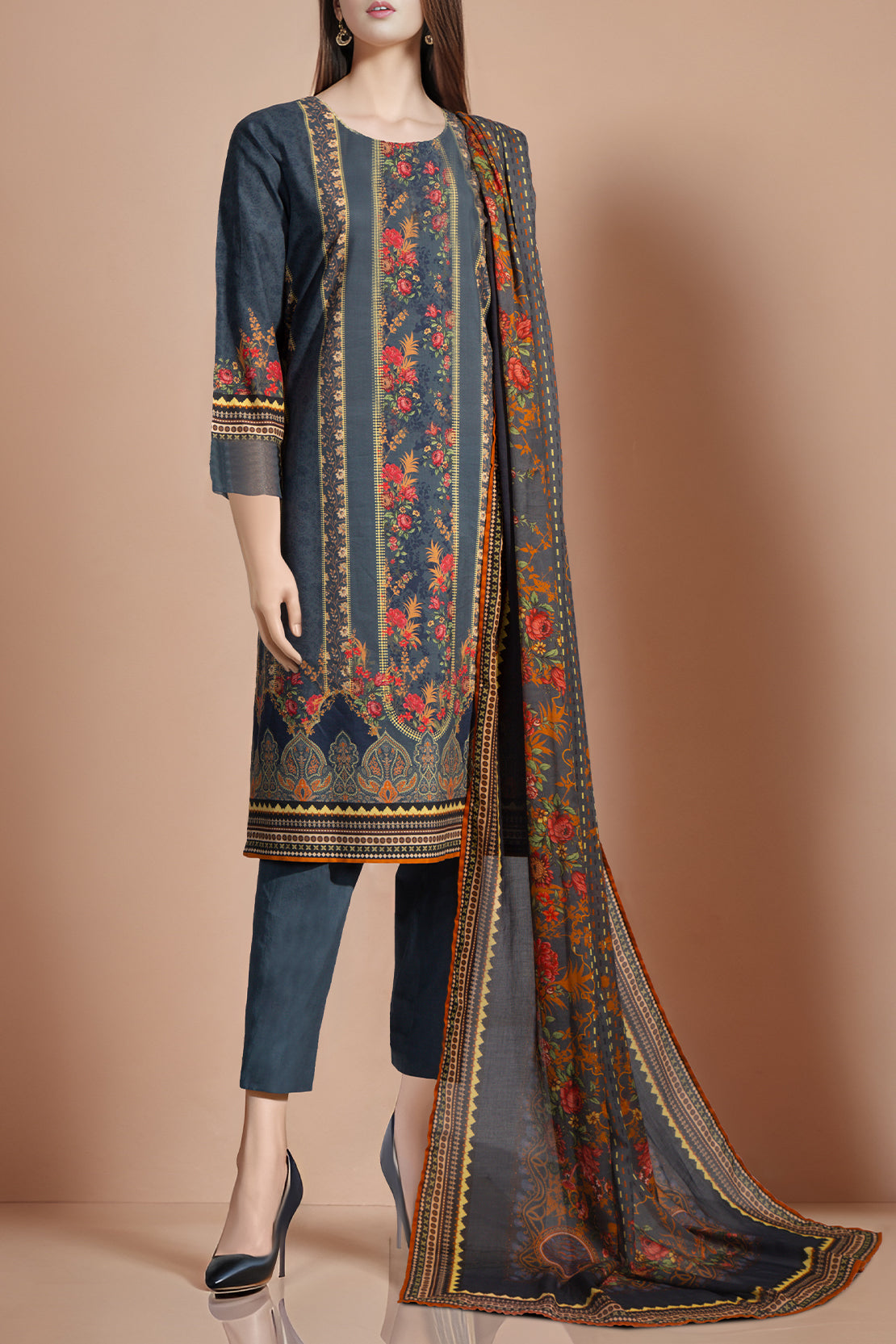 Unstitched Printed Lawn Shirt