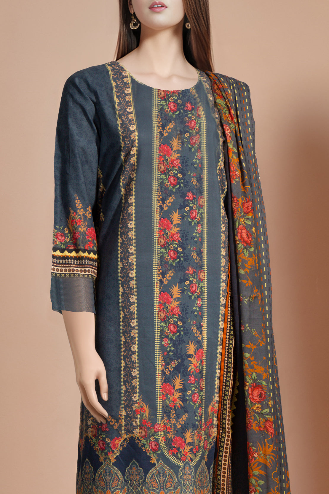 Unstitched Printed Lawn Shirt