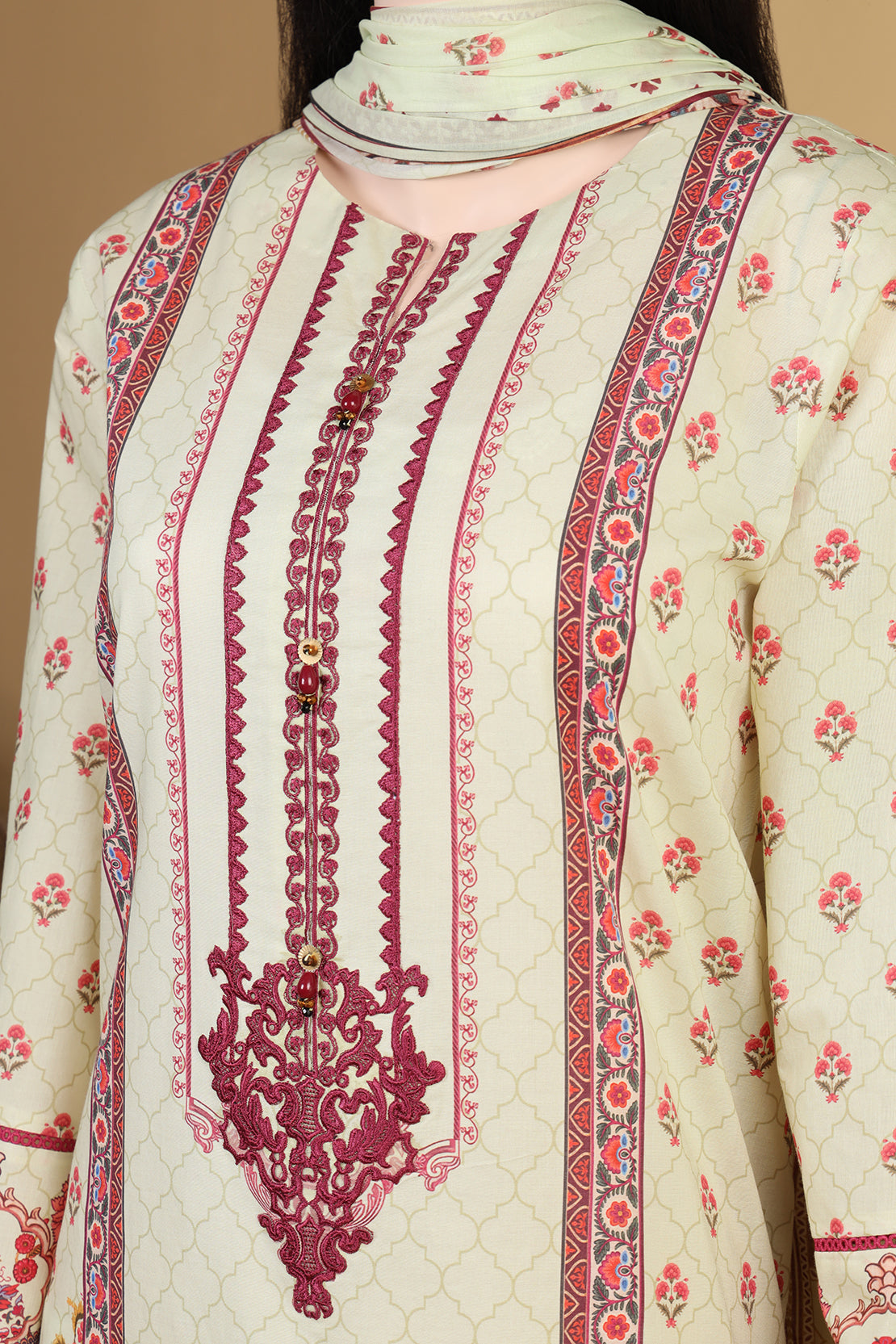 Unstitched Printed Lawn Shirt