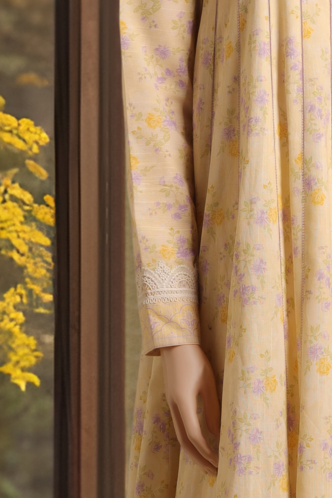 Unstitched Printed Khaddar 2 Piece (Shirt/Trouser)