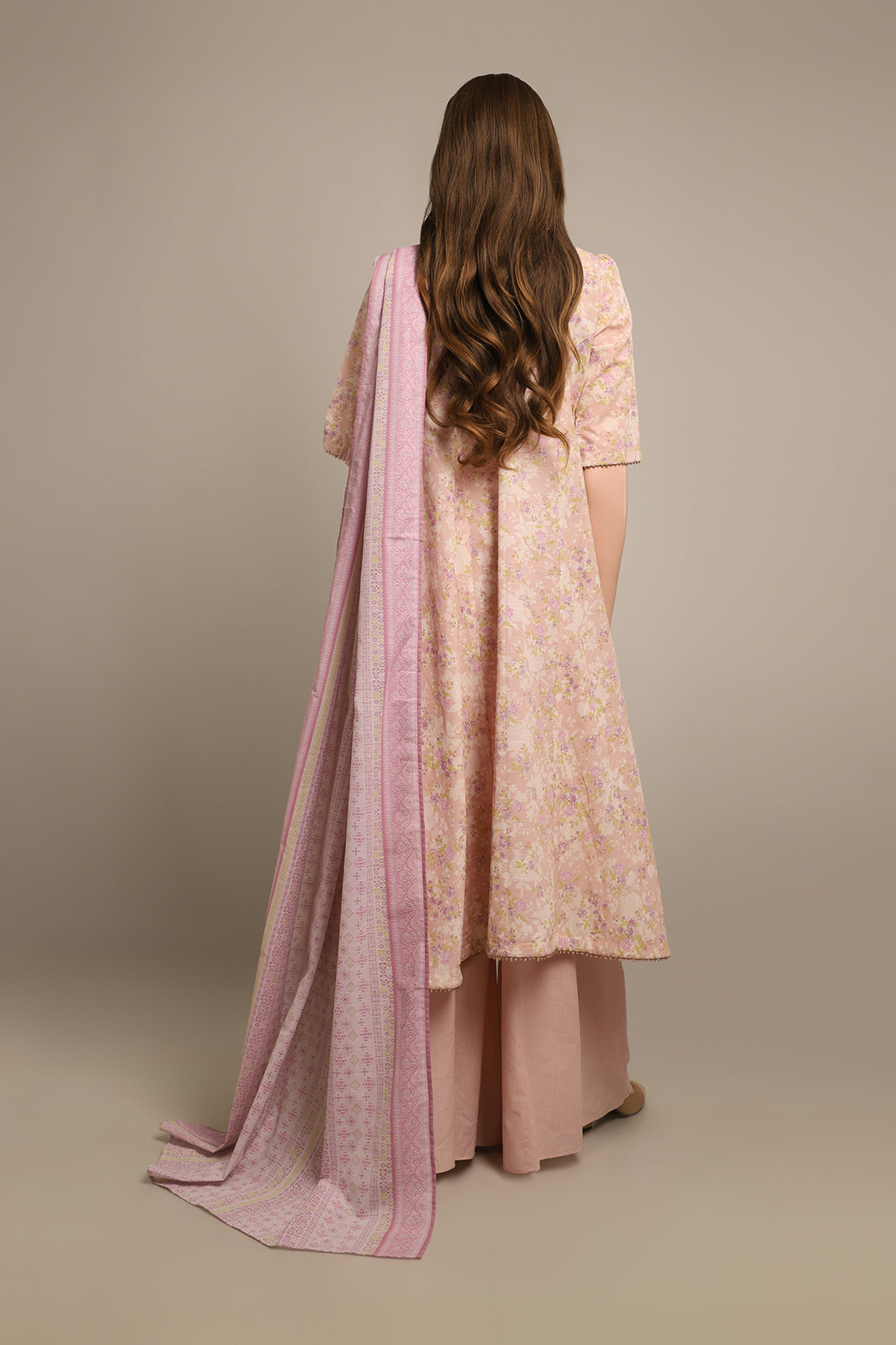 Unstitched Printed Khaddar 2 Piece (Shirt/Trouser)