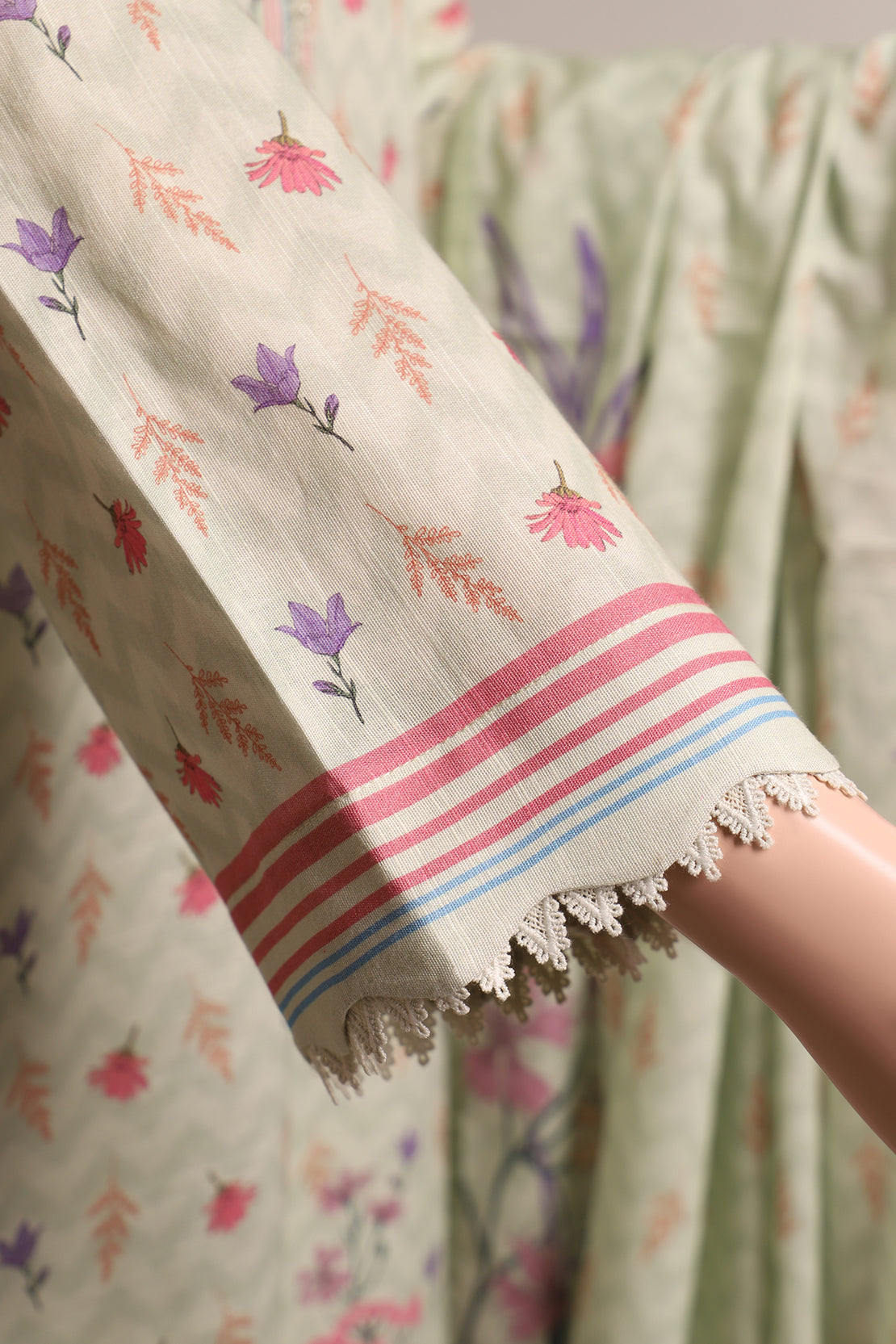 Unstitched Printed Khaddar 2 Piece (Shirt/Trouser)