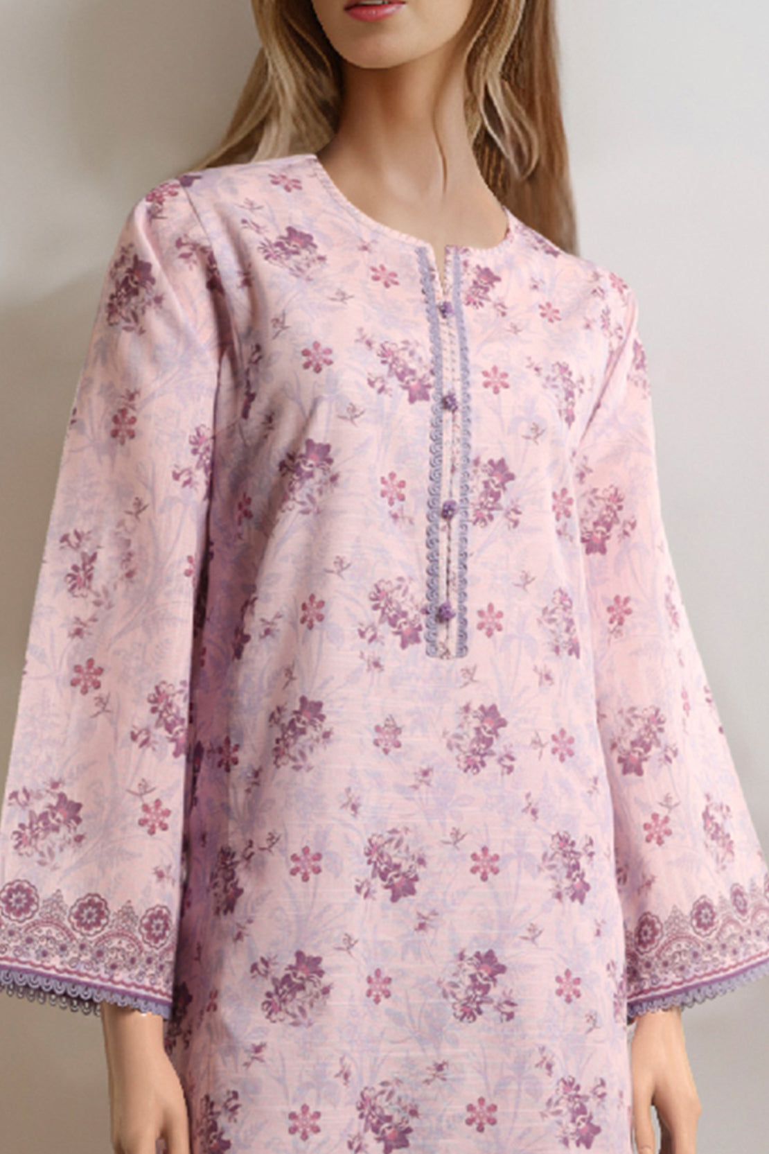 Unstitched Printed Khaddar 2 Piece (Shirt/Trouser)