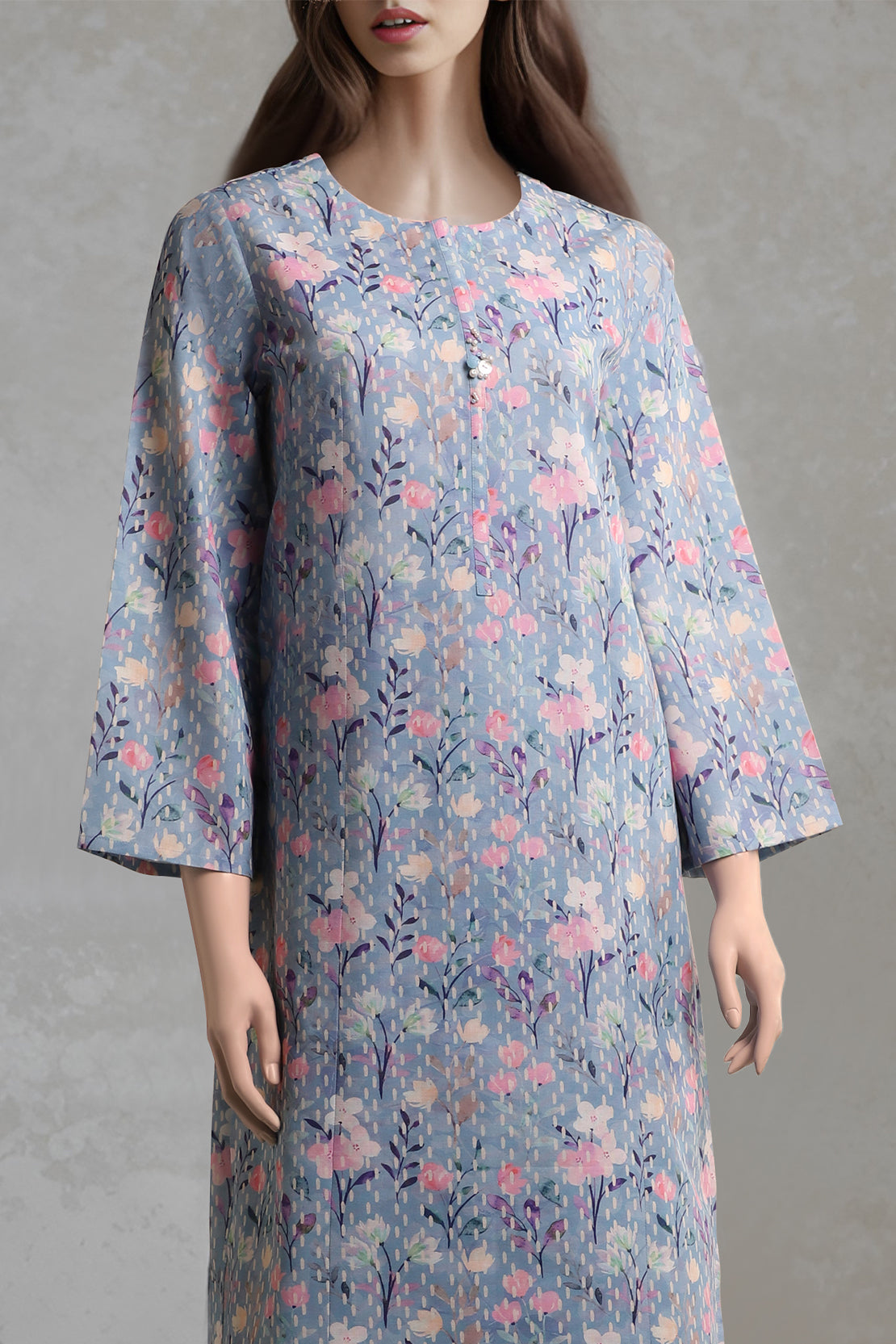 Unstitched Printed Khaddar 2 Piece (Shirt/Trouser)