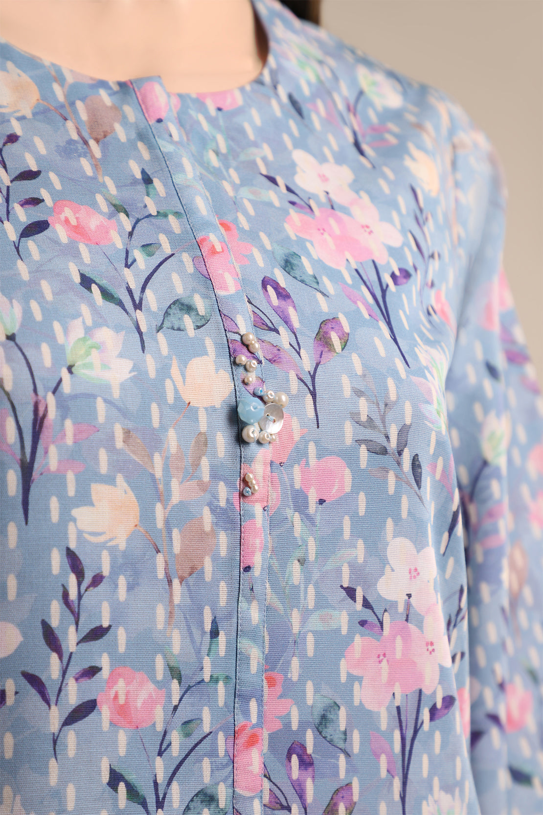 Unstitched Printed Khaddar 2 Piece (Shirt/Trouser)