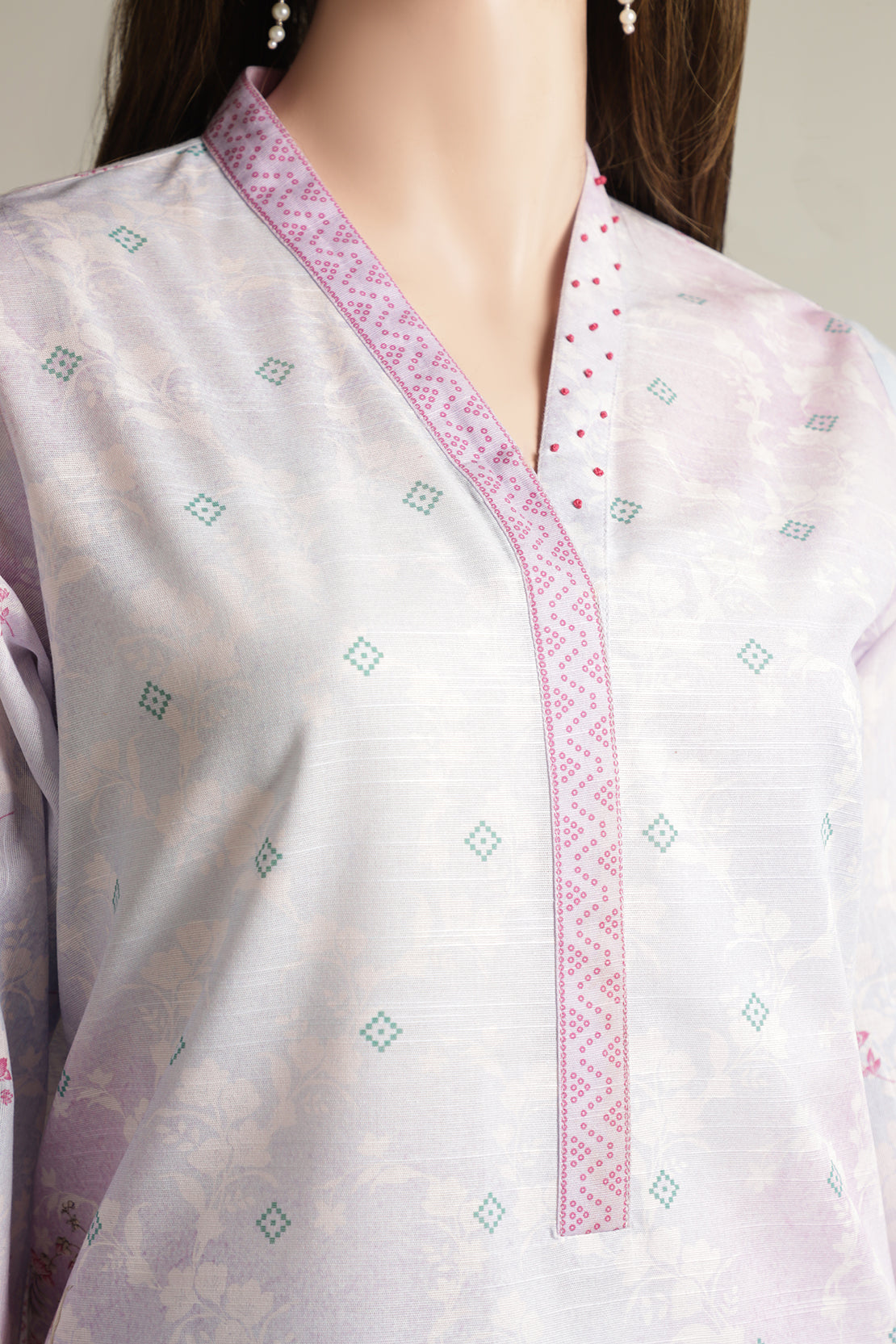 Unstitched Printed Linen 2 Piece (Shirt/Trouser)