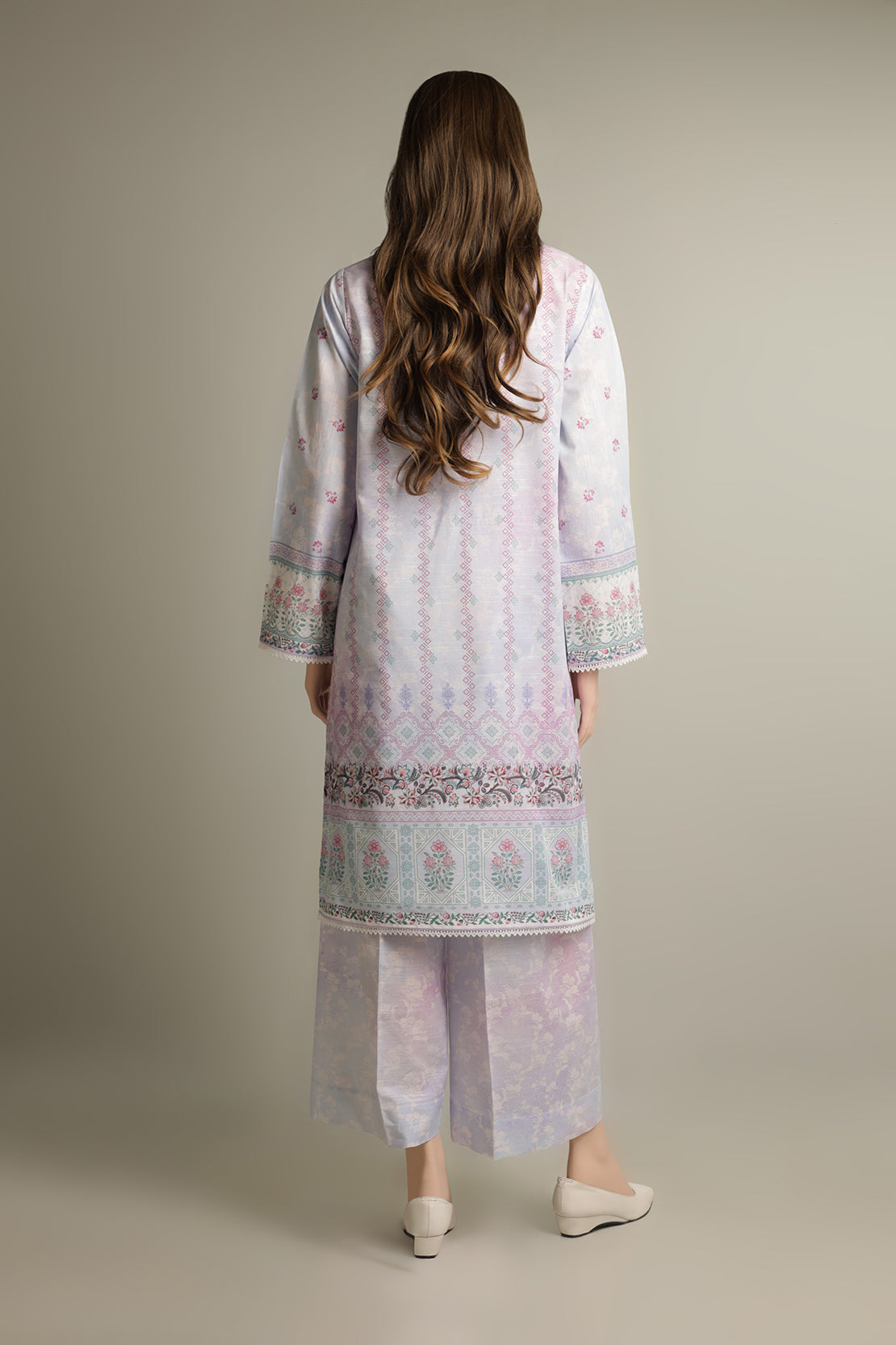 Unstitched Printed Linen 2 Piece (Shirt/Trouser)