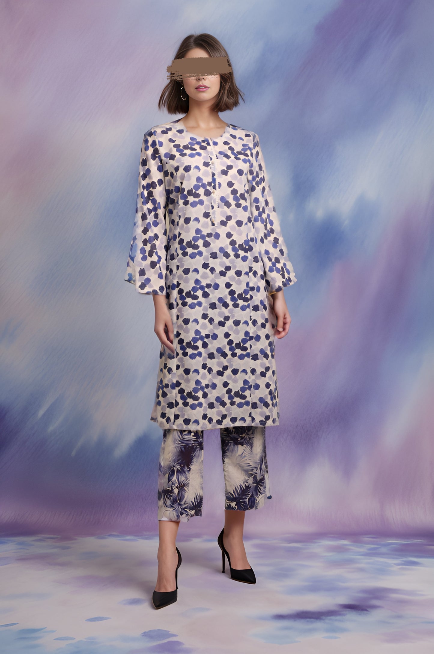 Unstitched Printed Khaddar 2 Piece (Shirt/Trouser)