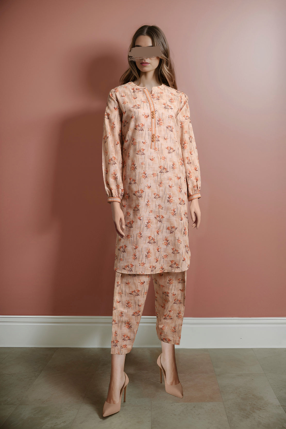 Unstitched Printed Khaddar 2 Piece (Shirt/Trouser)