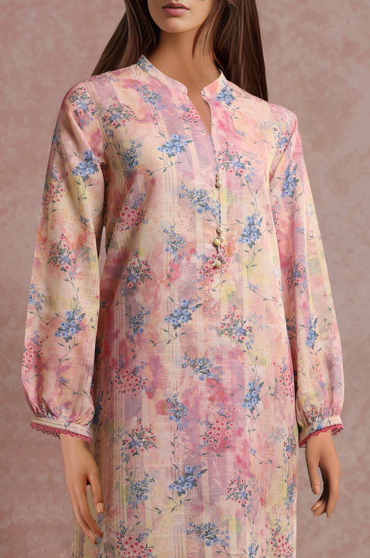 Unstitched Printed Khaddar 2 Piece (Shirt/Trouser)