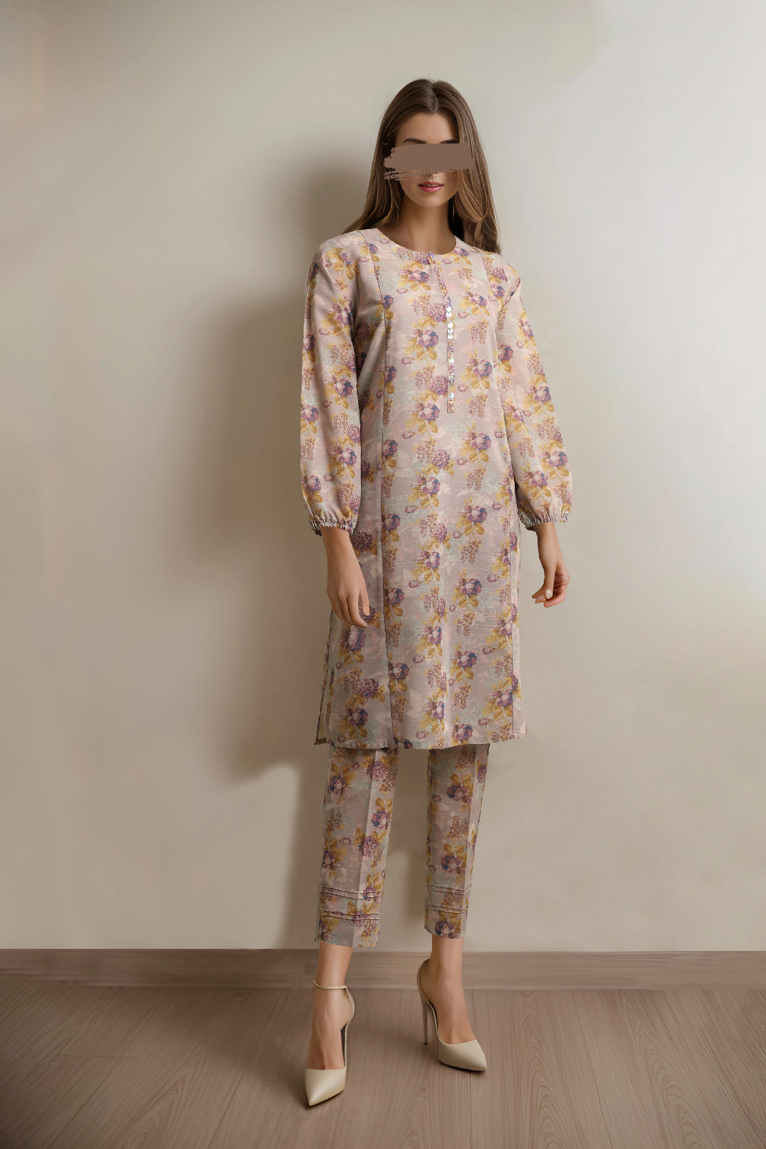 Unstitched Printed Khaddar 2 Piece (Shirt/Trouser)