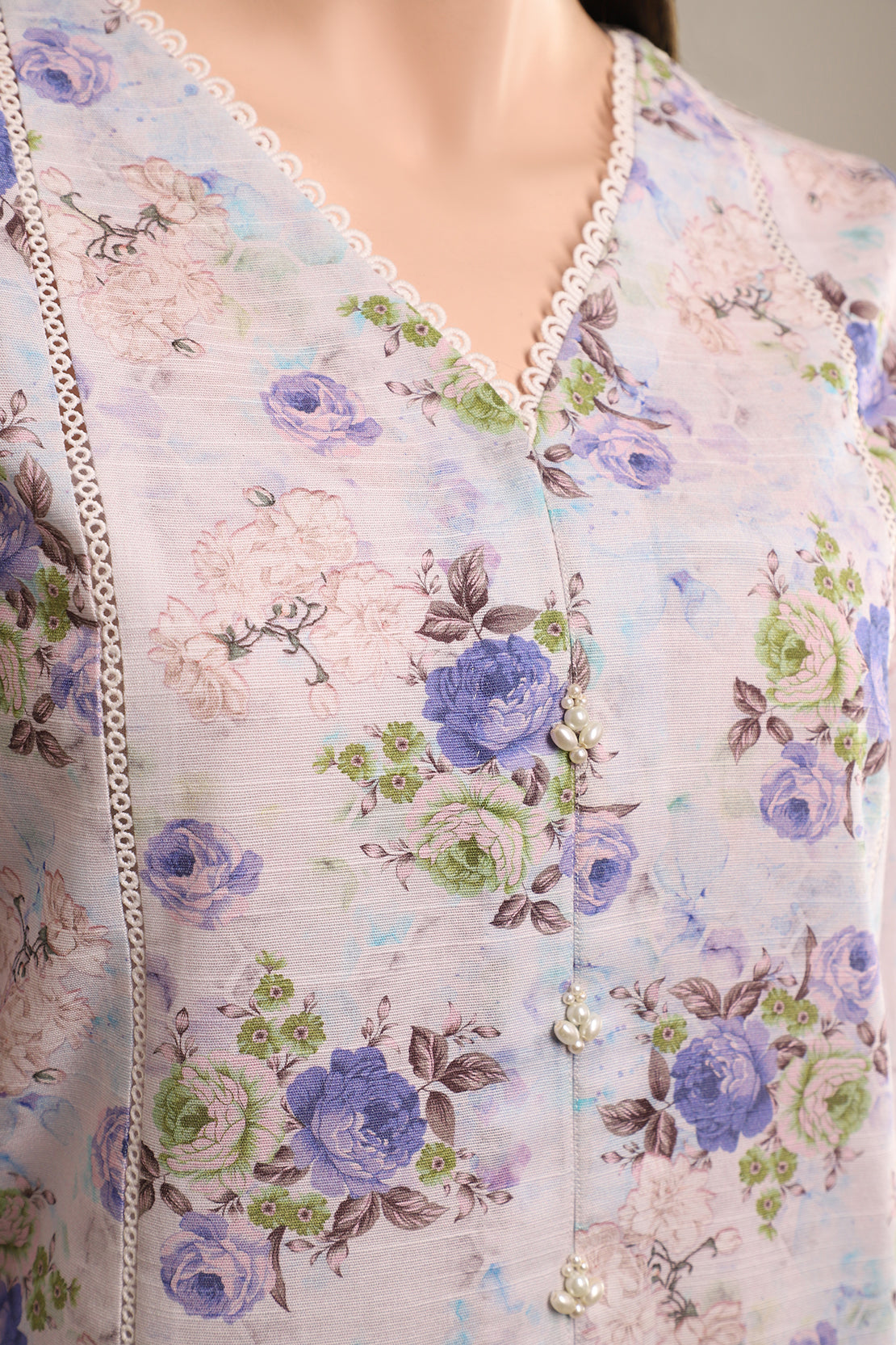 Unstitched Printed Khaddar 2 Piece (Shirt/Trouser)