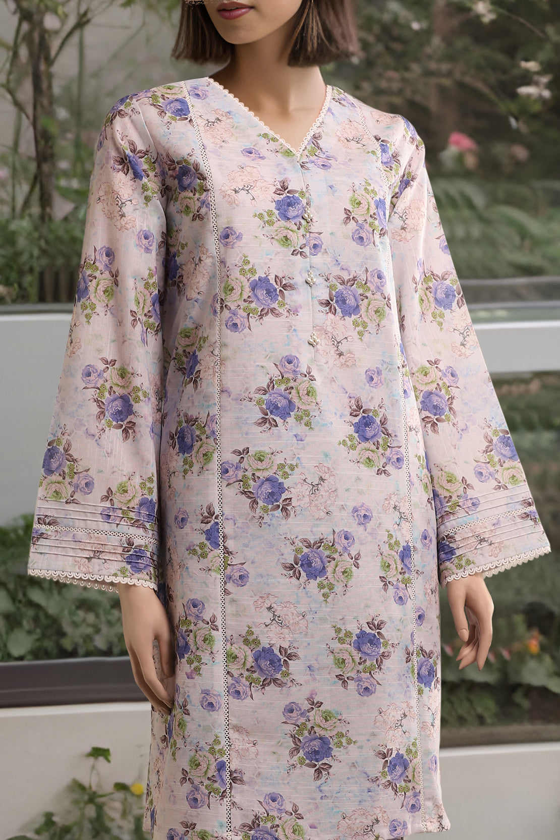 Unstitched Printed Khaddar 2 Piece (Shirt/Trouser)