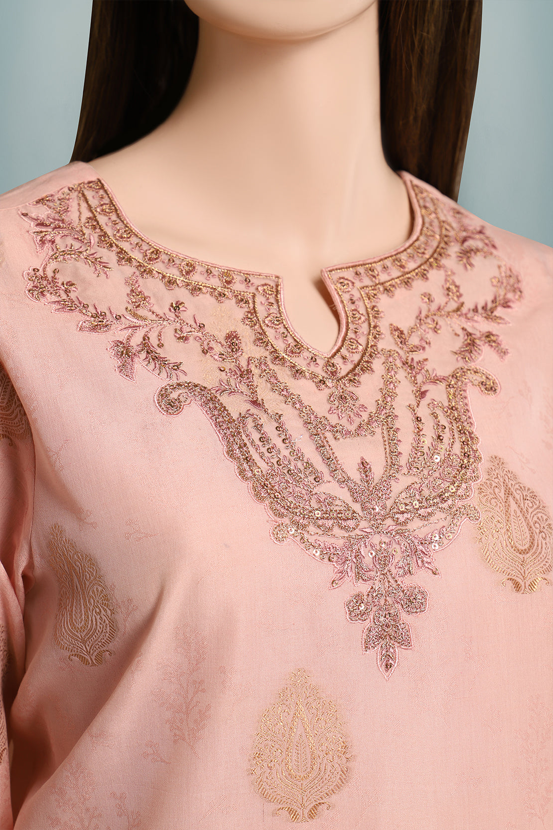 Unstitched Embroidered  Cotton Jacquard 2 Piece (Shirt/Trouser)