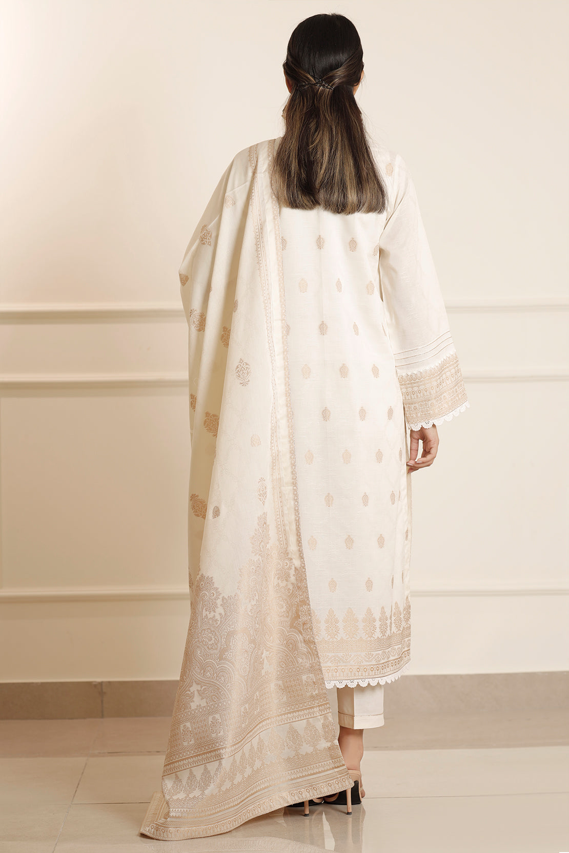 Unstitched Jacquard Cotton Shirt