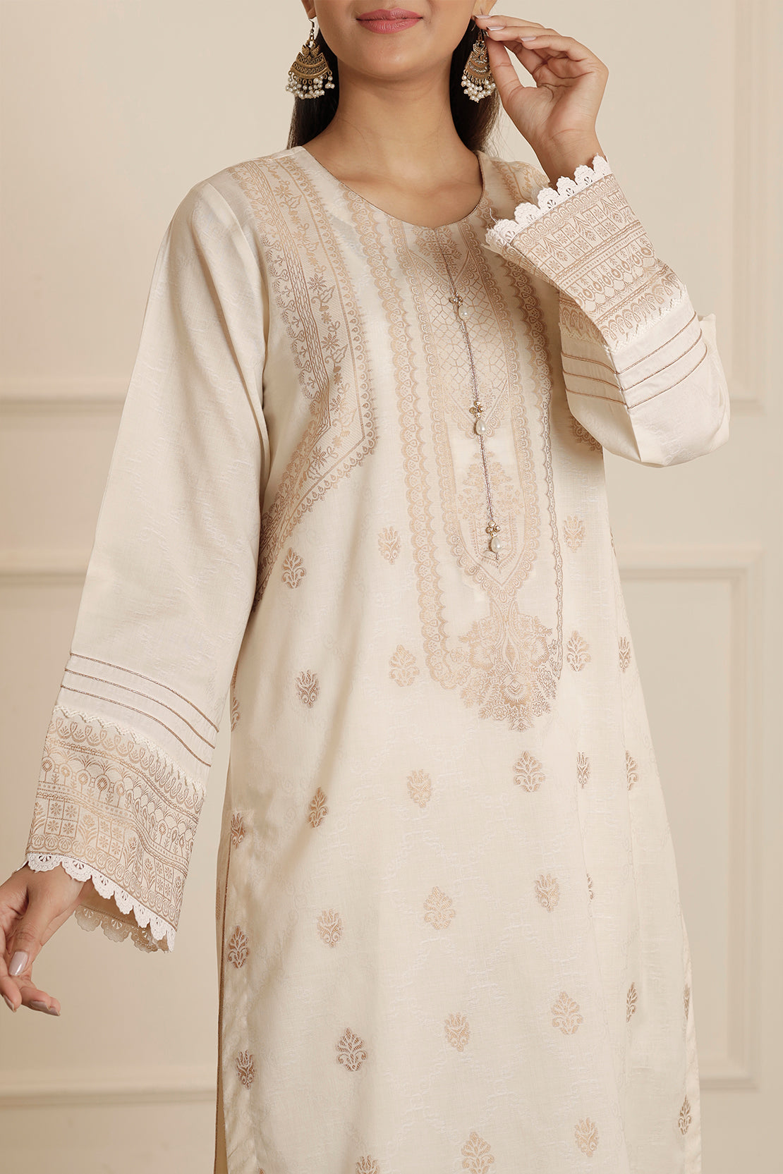 Unstitched Jacquard Cotton Shirt