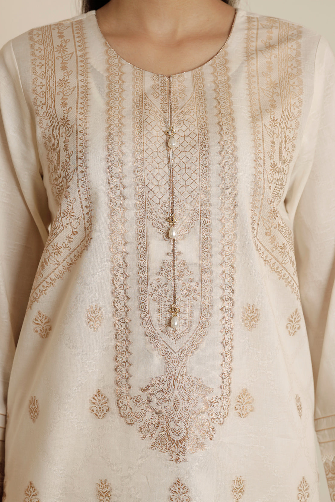 Unstitched Jacquard Cotton Shirt