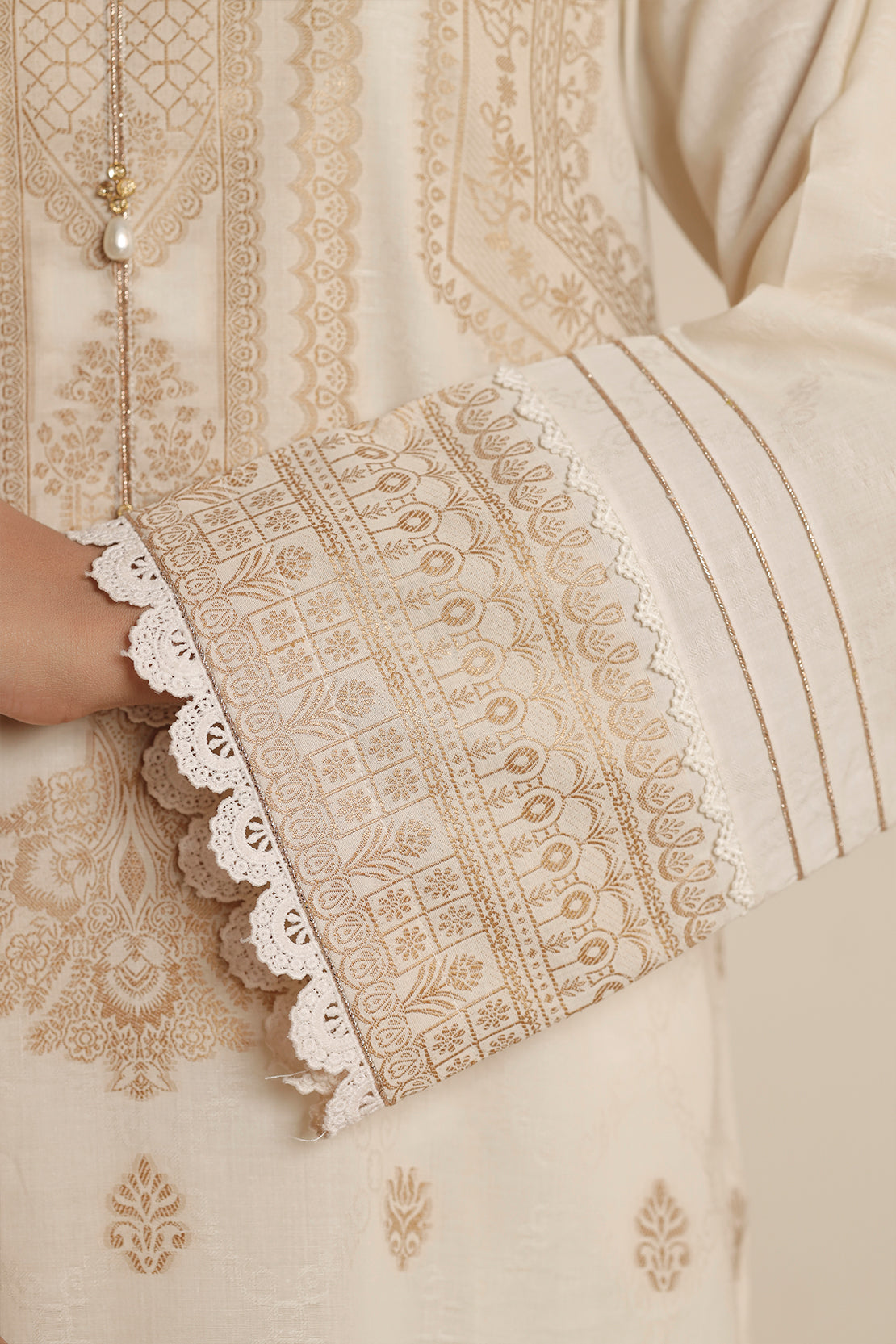 Unstitched Jacquard Cotton Shirt