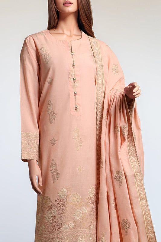 Unstitched Jacquard Cotton 2 Piece (Shirt/Trouser)