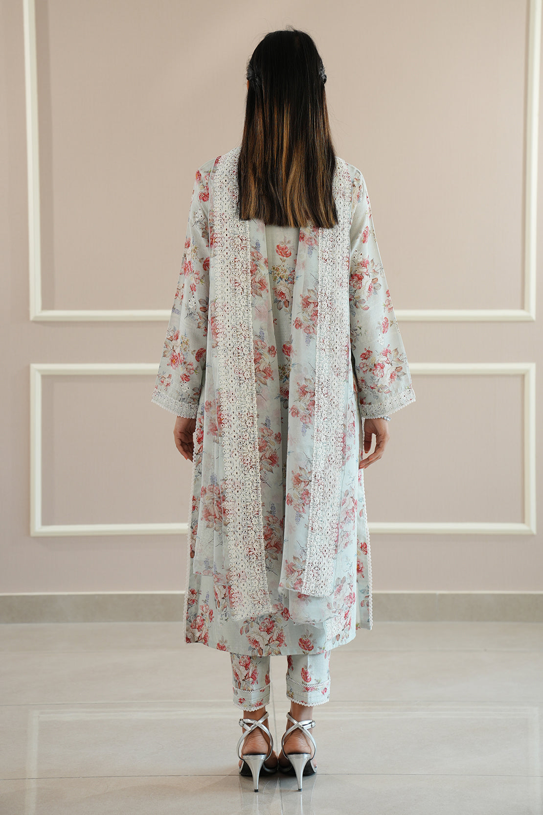 Unstitched Printed Self Jacquard Shirt