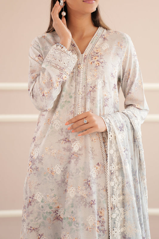 Unstitched Printed Embroidered Self Jacquard 2 Piece (Shirt/Trouser)