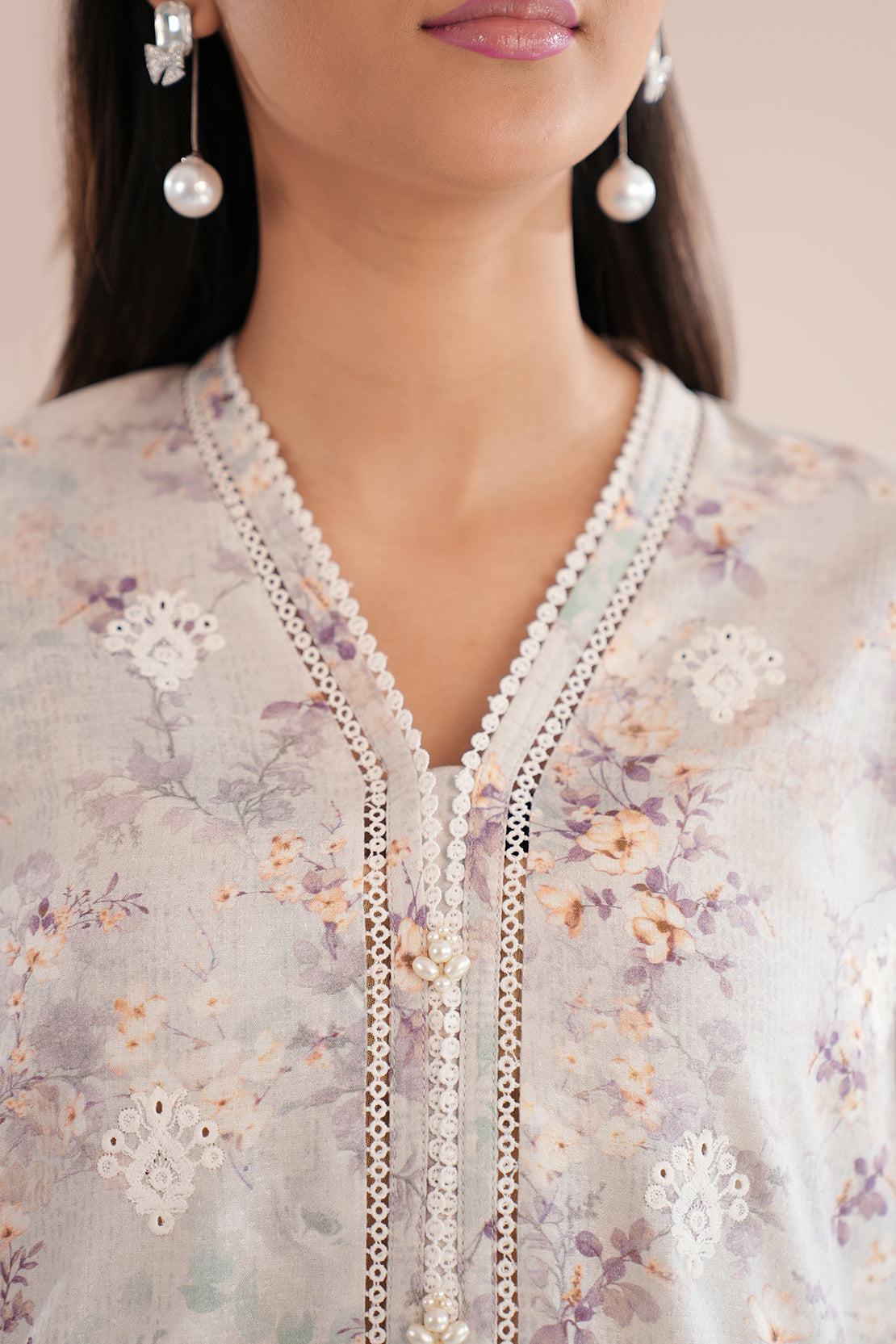 Unstitched Embroidered Self Jacquard 2 Piece (Shirt/Trouser)