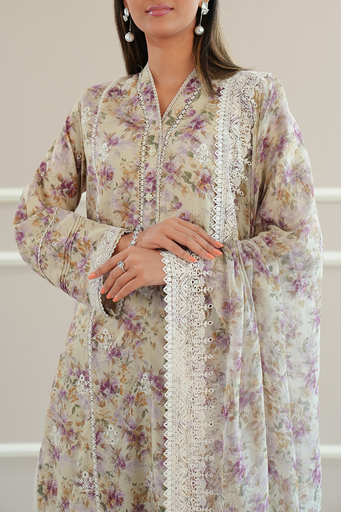 Unstitched Printed Embroidered Self Jacquard 2 Piece (Shirt/Trouser)