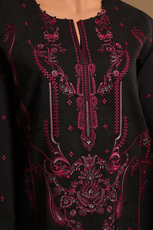 Unstitched Solid Embroidered Self Jacquard 2 Piece (Shirt/Trouser)