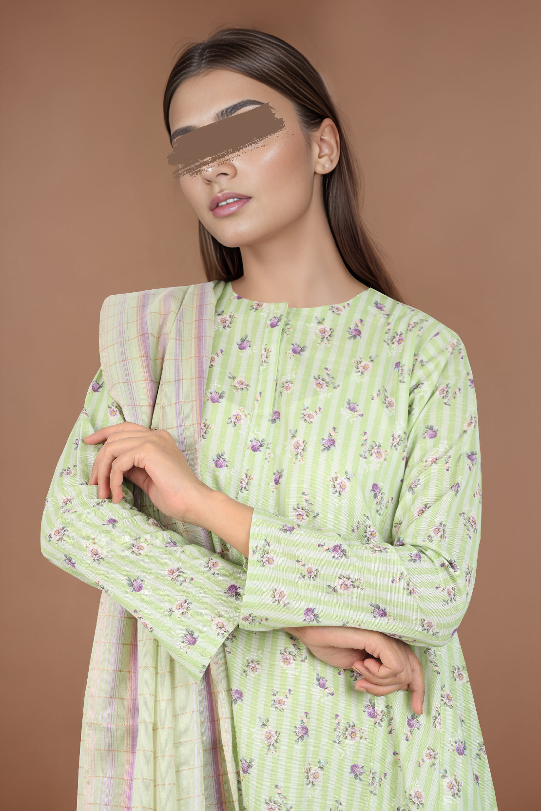 Unstitched Printed Khaddar 3 Piece