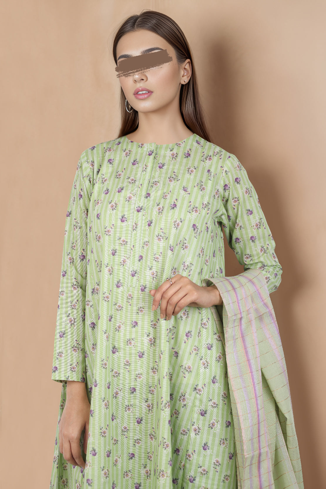 Unstitched Printed Khaddar 3 Piece