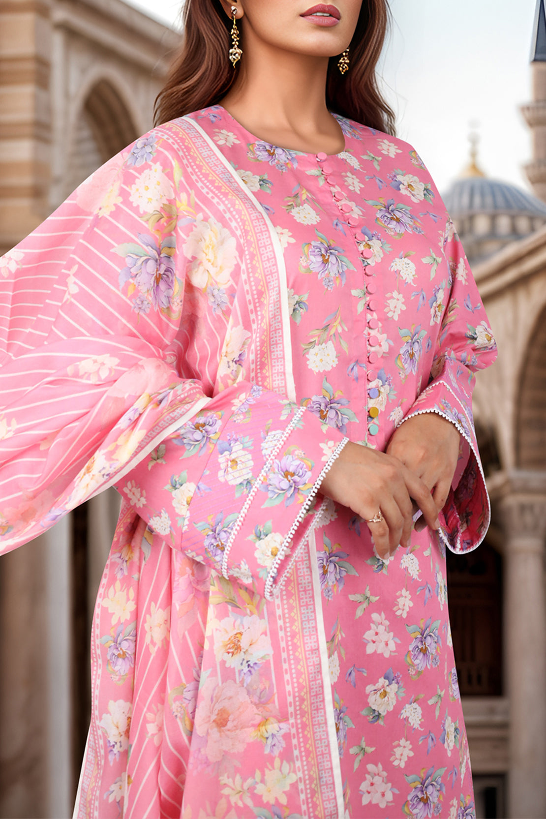 Unstitched Self Jacquard Shirt