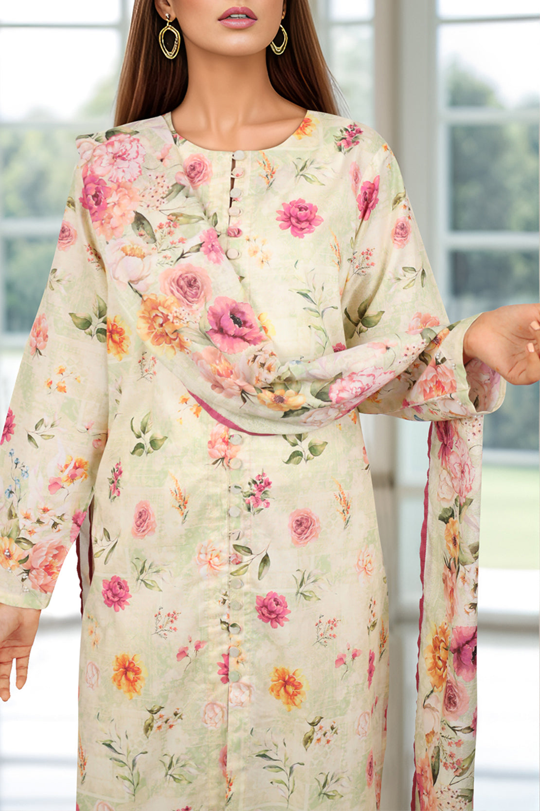 Unstitched Self Jacquard Shirt