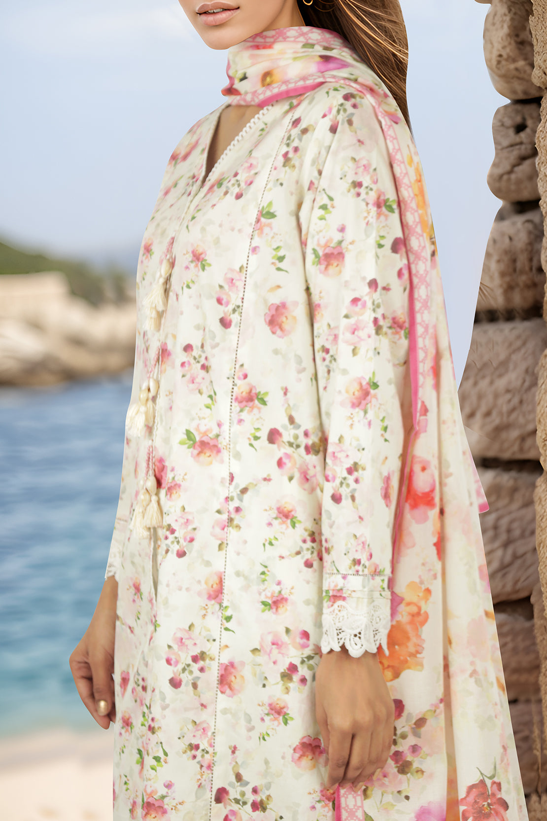 Unstitched Printed Lawn 3 Piece