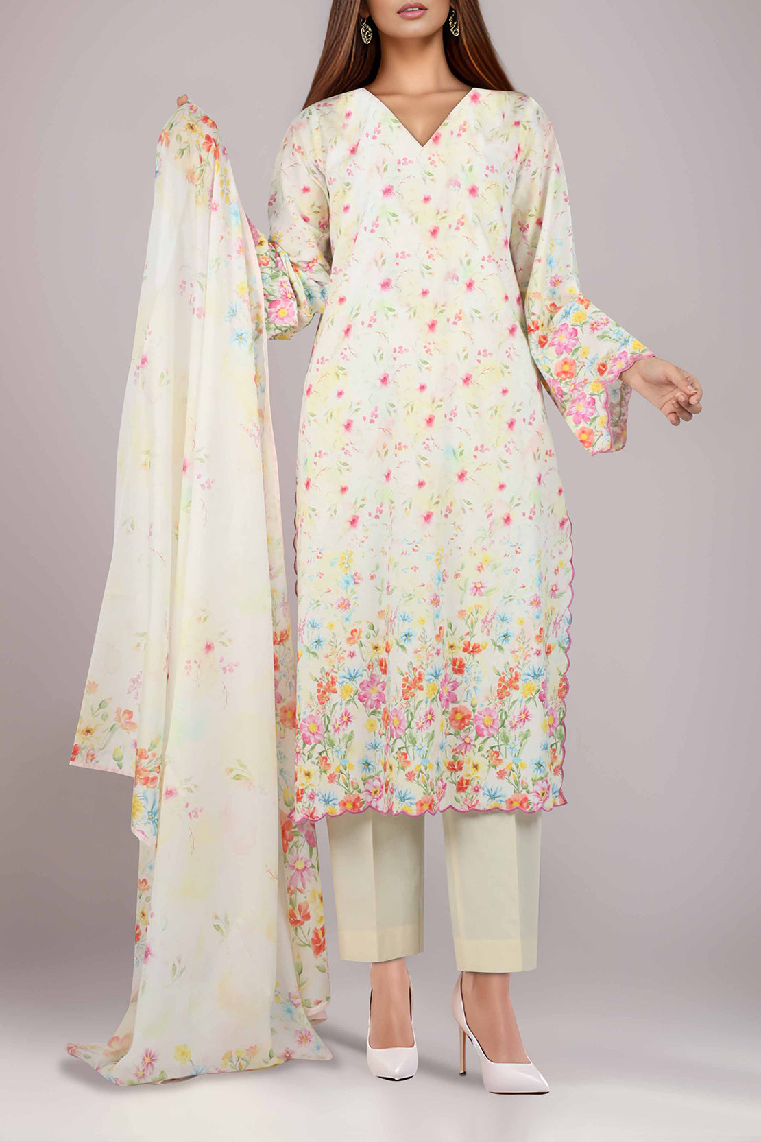 Unstitched Self Jacquard Shirt