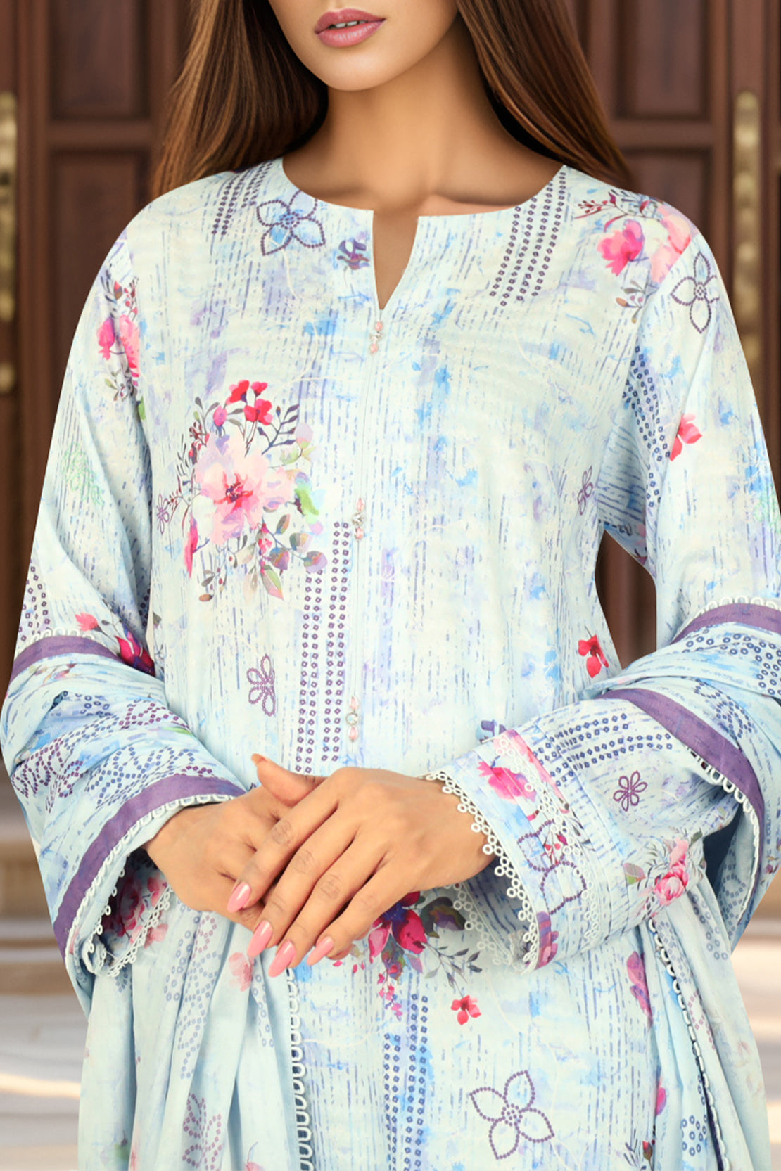 Unstitched Self Jacquard Shirt