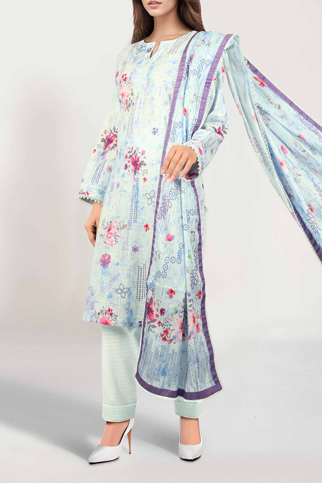 Unstitched Self Jacquard Shirt