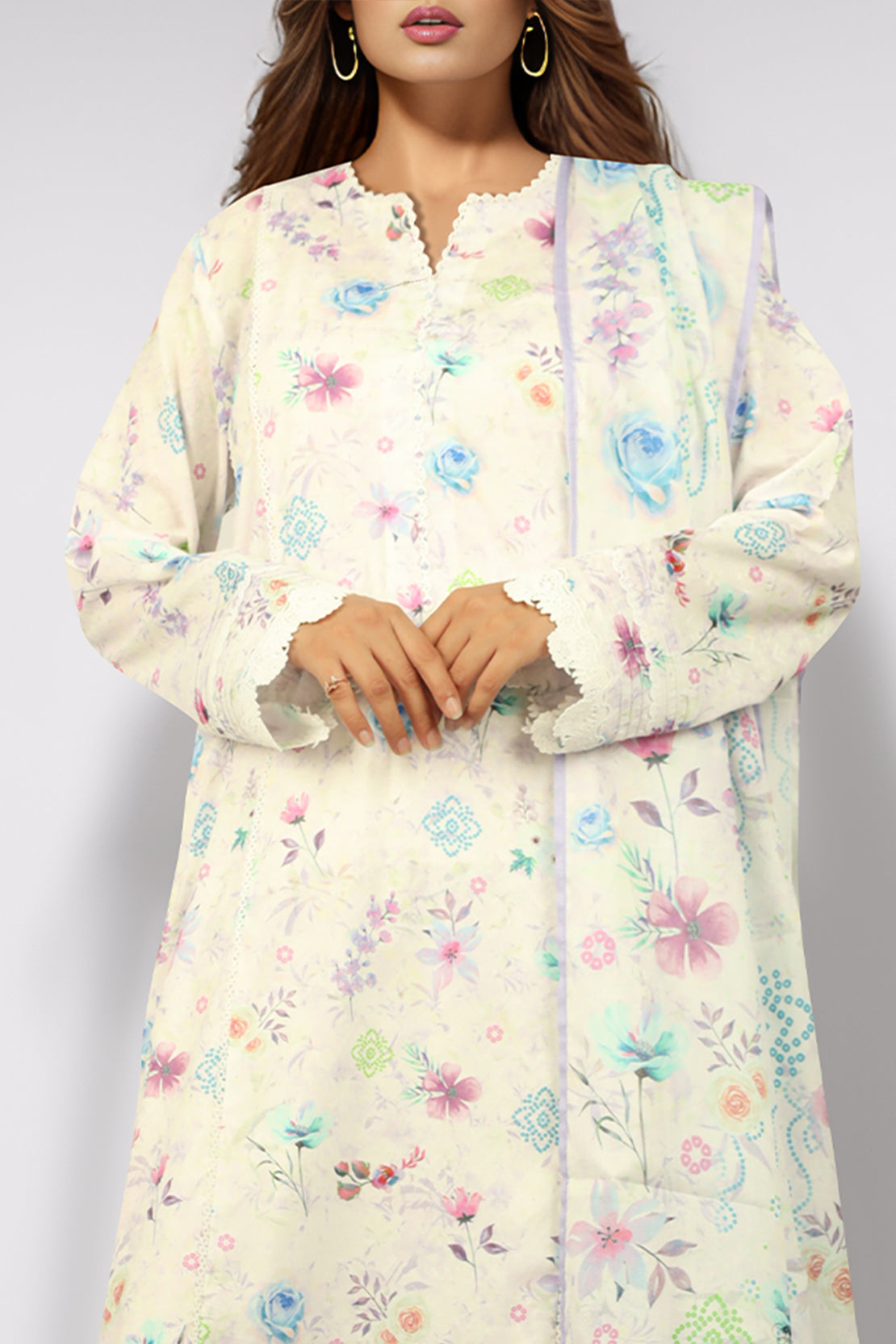 Unstitched Self Jacquard Shirt