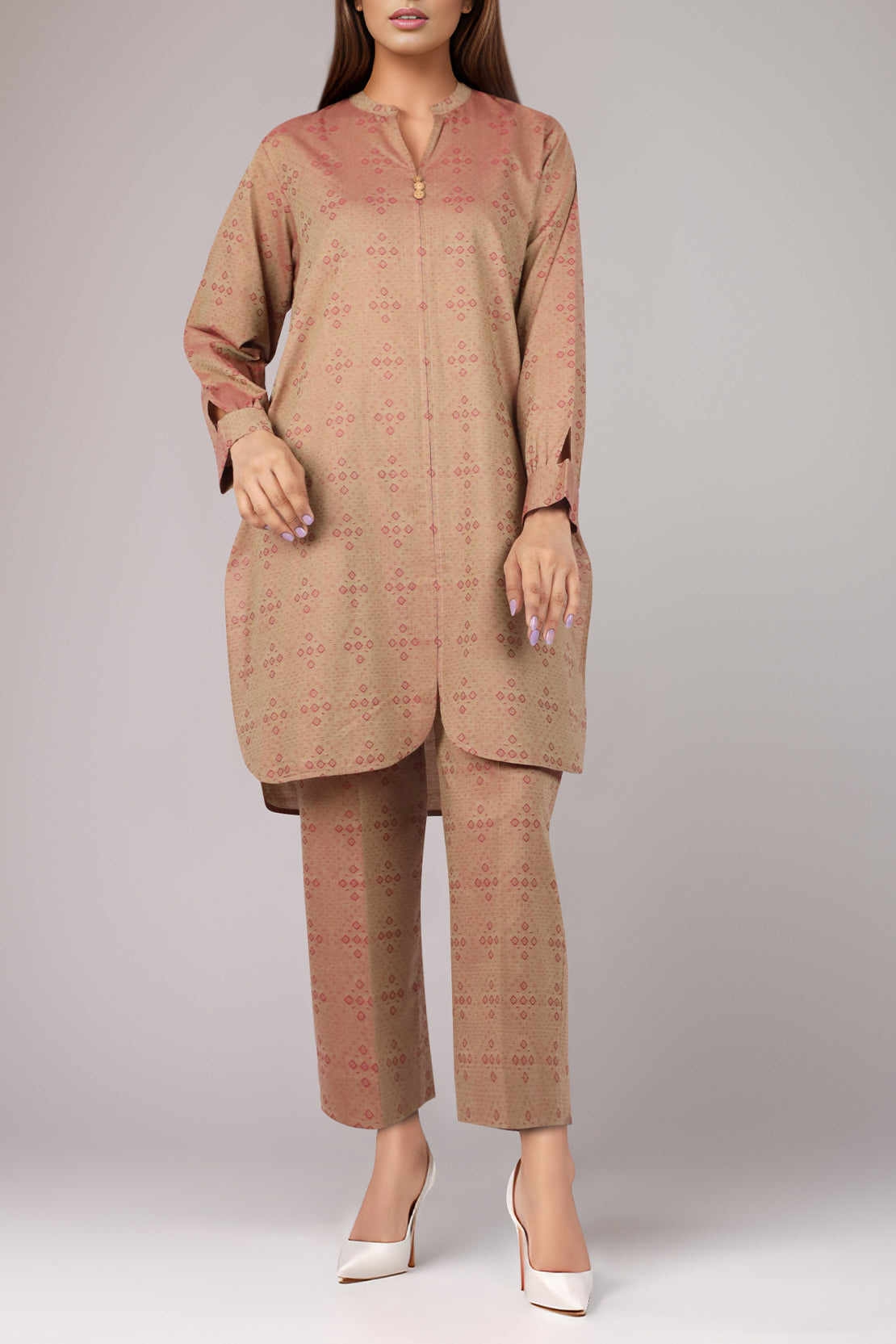 Unstitched Jacquard Cotton 2 Piece (Shirt/Trouser)